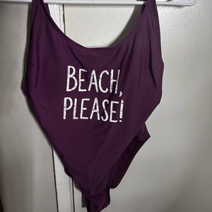 Purple bathing suit
